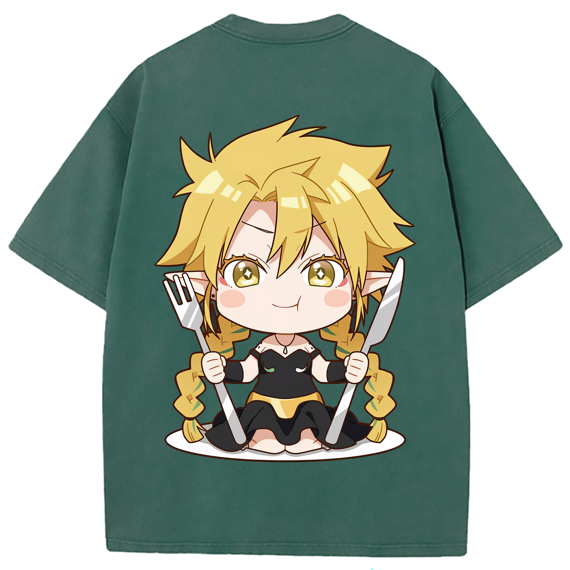 （画像用） 転スラ Regarding Reincarnated to Slime 綿100% ヴィンテージ風 半袖Tシャツ（背面プリント）